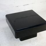Table basse bois laqué noir, France, circa 1970