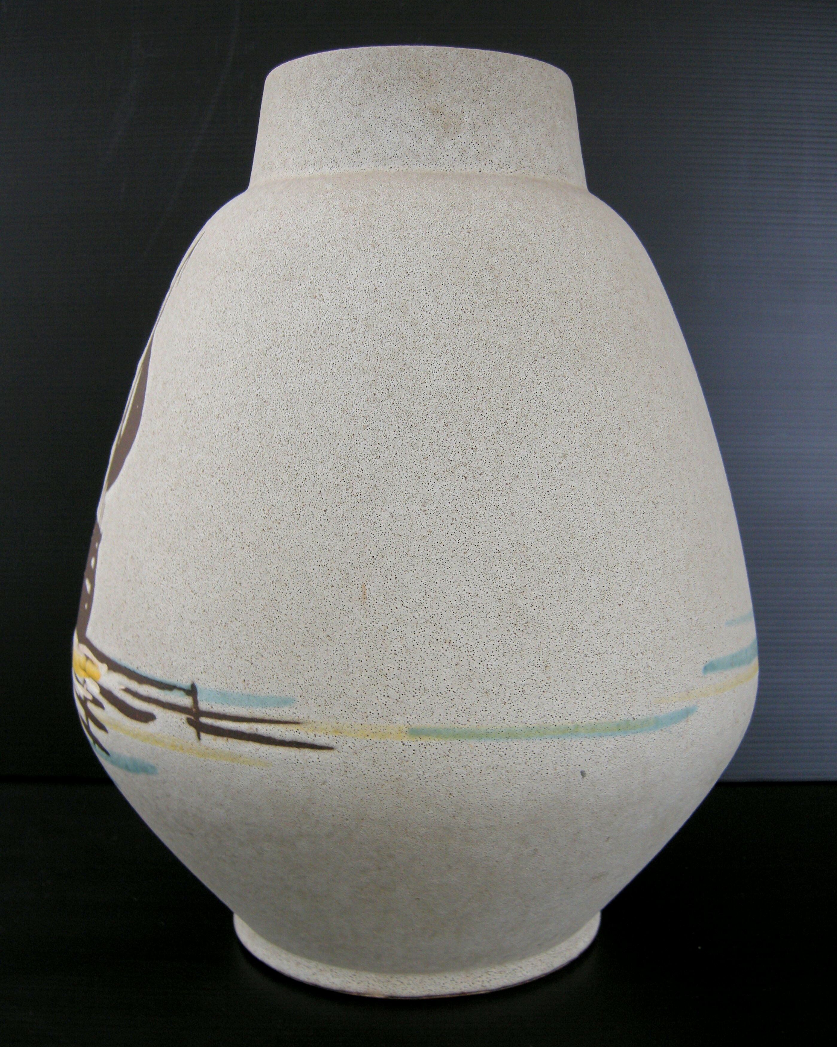 Vintage vase 1960 ceramic boats