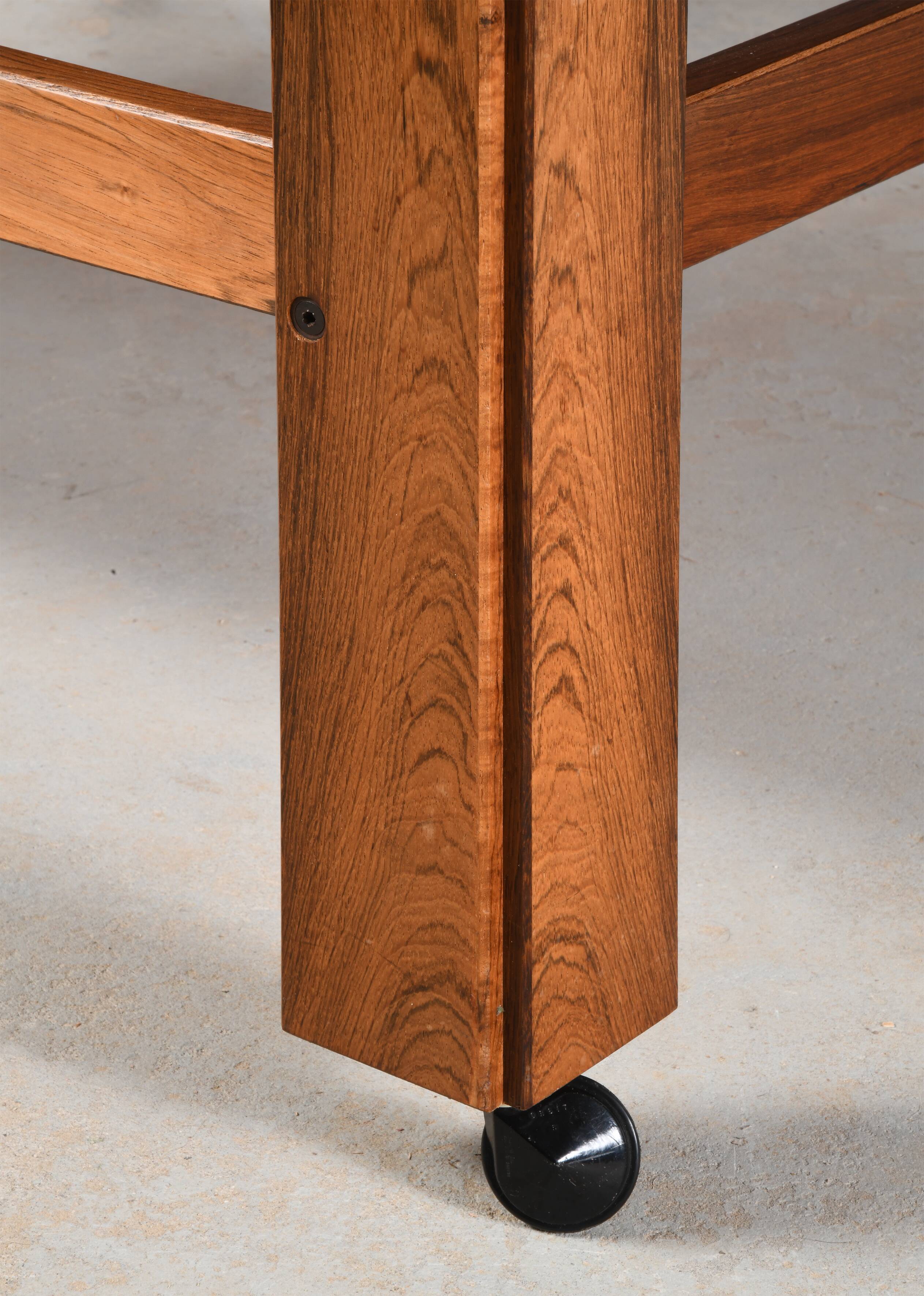 Scandinavian coffee table in rosewood and ceramic