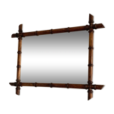 Wooden mirror bamboo effect mercury mirror