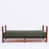 Faux bamboo sofa daybed, 1970s