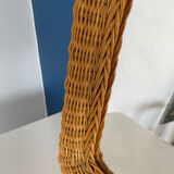 Vintage oval wicker mirror 31x41cm