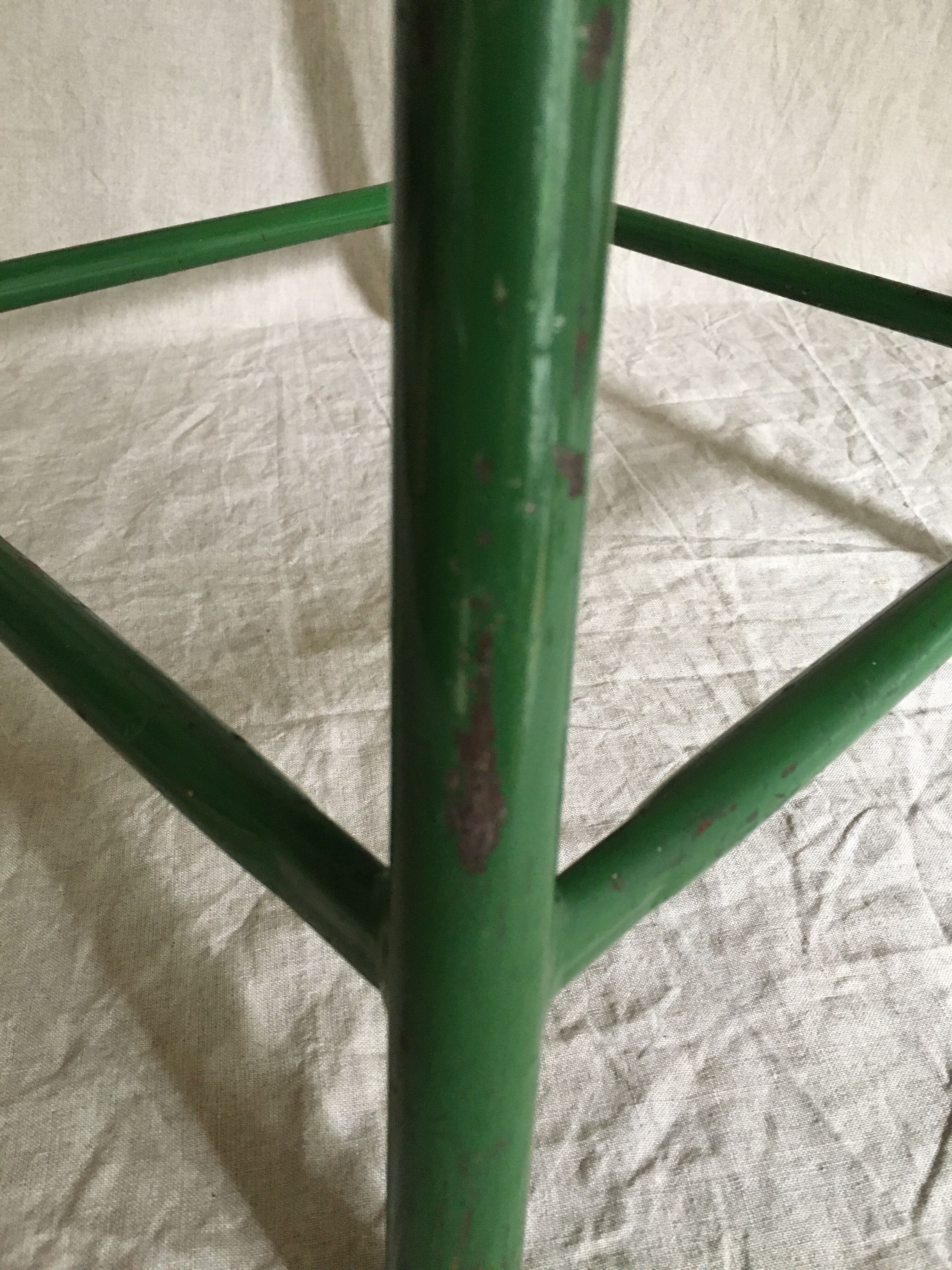 Green military stool