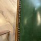 Pair of green leather gondola chairs Art Deco by De Coen
