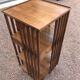 Revolving cherry bookcase