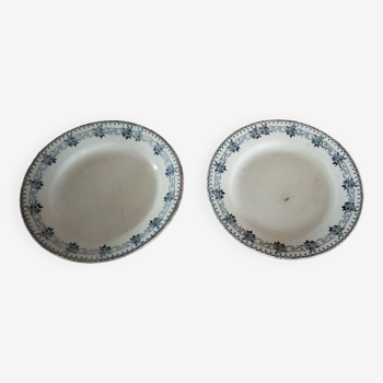 Set of two Terre de fer Parmentier hollow plates