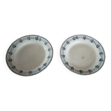 Set of two Terre de fer Parmentier hollow plates