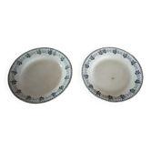 Set of two Terre de fer Parmentier hollow plates