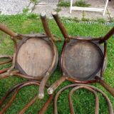 Lot de 5 anciennes chaises estampillées GLARIS