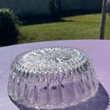 Saladier en cristal avec ciselures en étoile