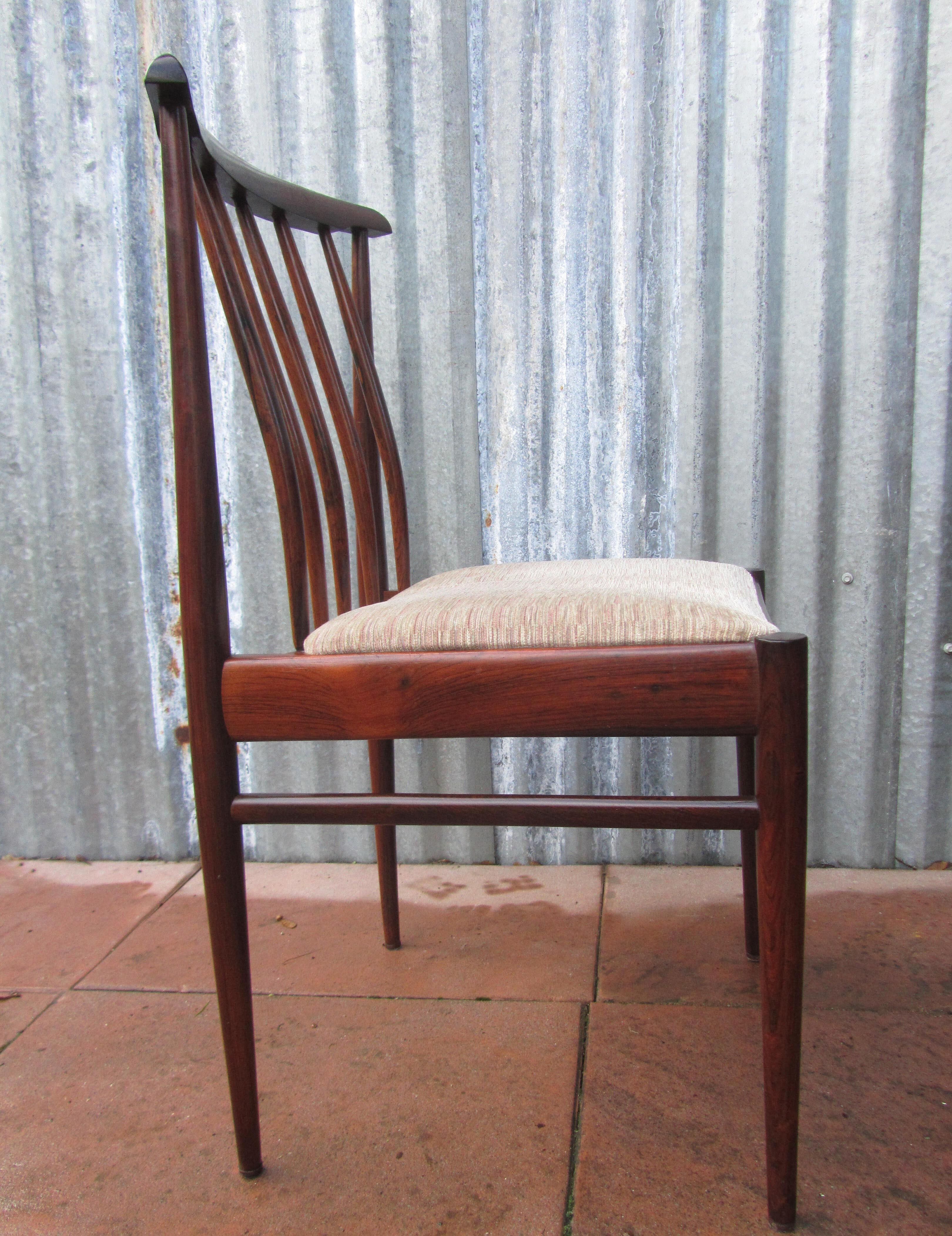 Dutch design rosewood chairs for Awa, 1960s, set of 5