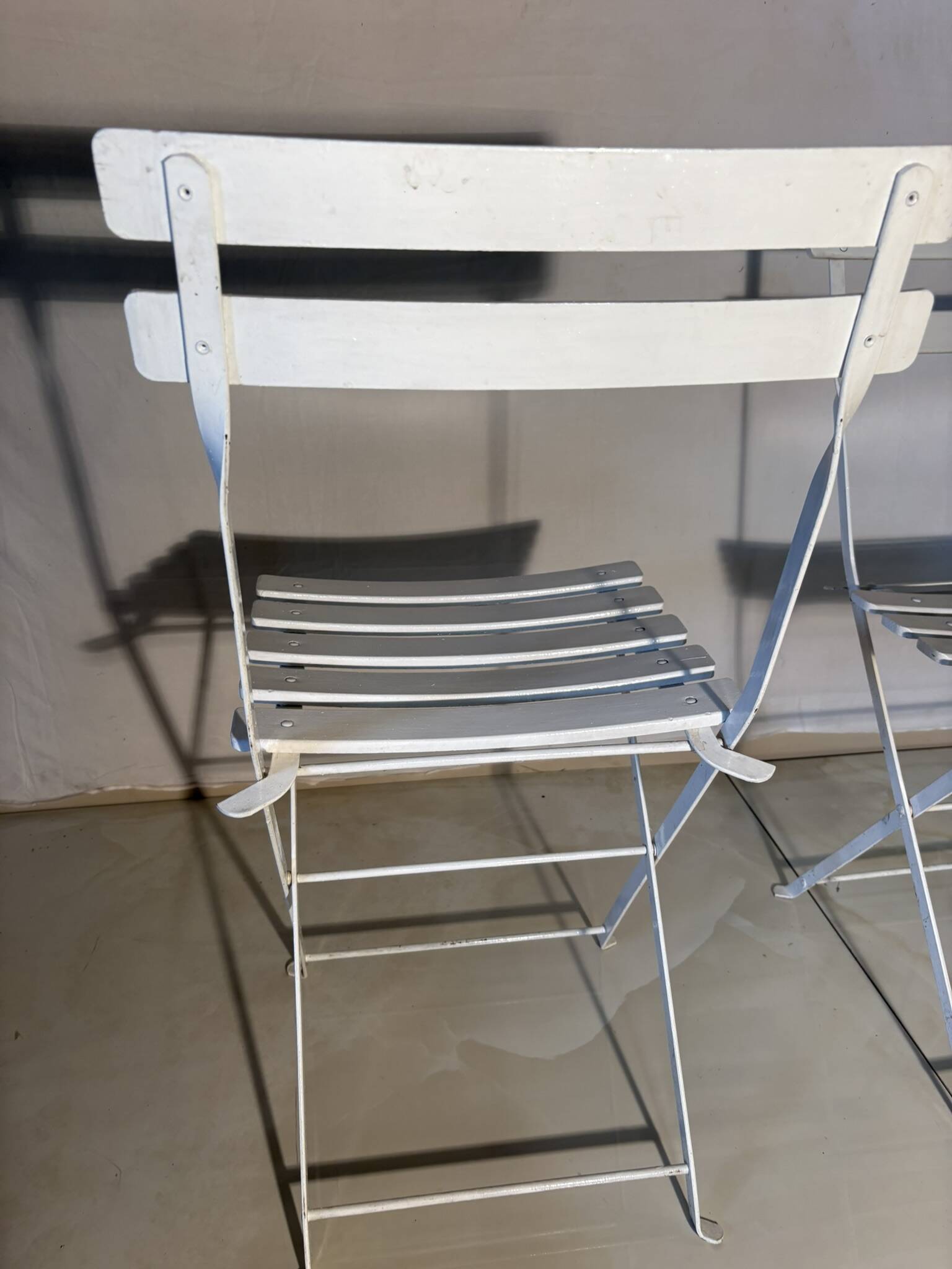 Bistro-style folding garden furniture set – table and 3 chairs