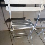 Bistro-style folding garden furniture set – table and 3 chairs