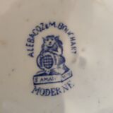 Antique soup tureen Alebacq & M. Bouchart – earthenware from Saint-Amand – decorated