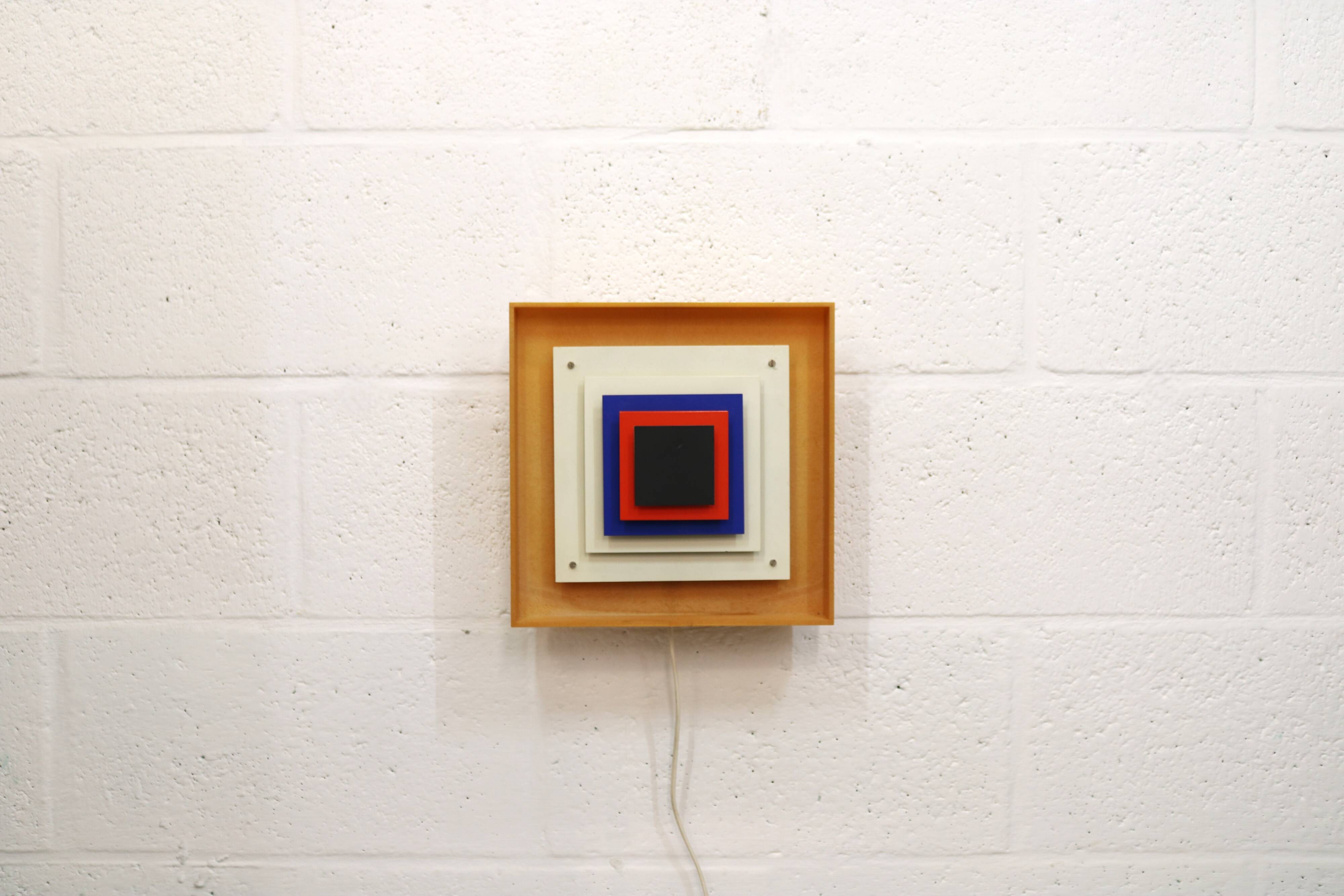 Vintage Danish Kvadrille Wall Lamp by Bent Karlby for Lyfa, Denmark, 1970s