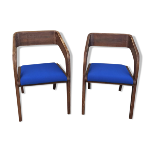 Paire de fauteuils dossier