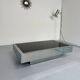 Italian coffee table in chromed metal and vintage brown glass top 70s
