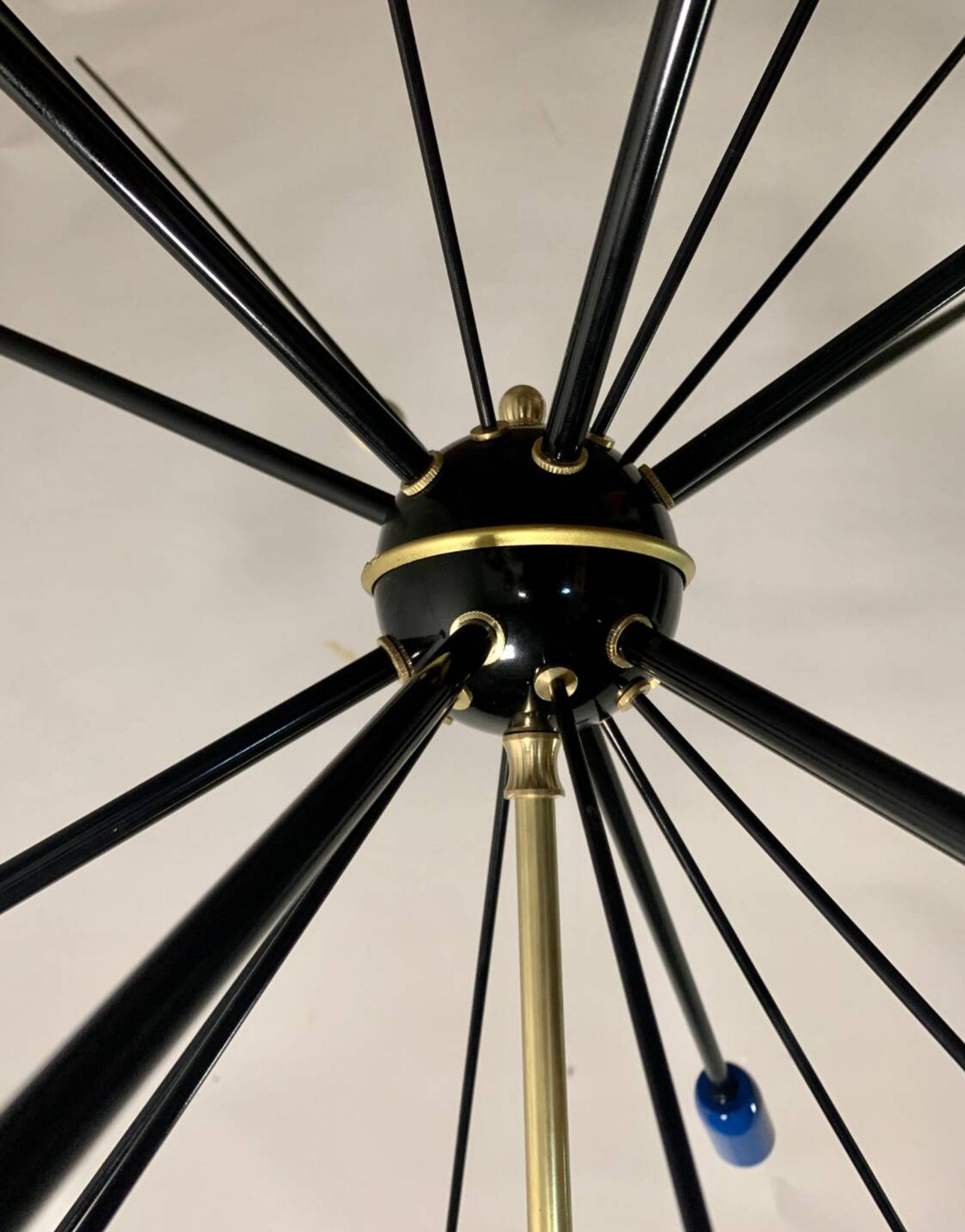Black Sputnik Ceiling Lamp,  stilnovo 1949