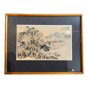 Tableau Paysage lacustre - chine