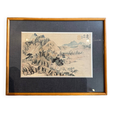 Painting of a lake landscape in China, 20th century