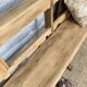 Large oak church pew
