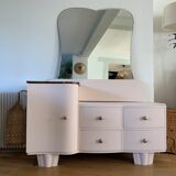Commode coiffeuse rose