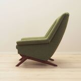 Fauteuil vert, design danois, années 1970, fabrication : Horsens Møbelfabrik