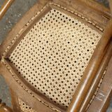 Pair of Louis Philippe walnut/Canage chairs