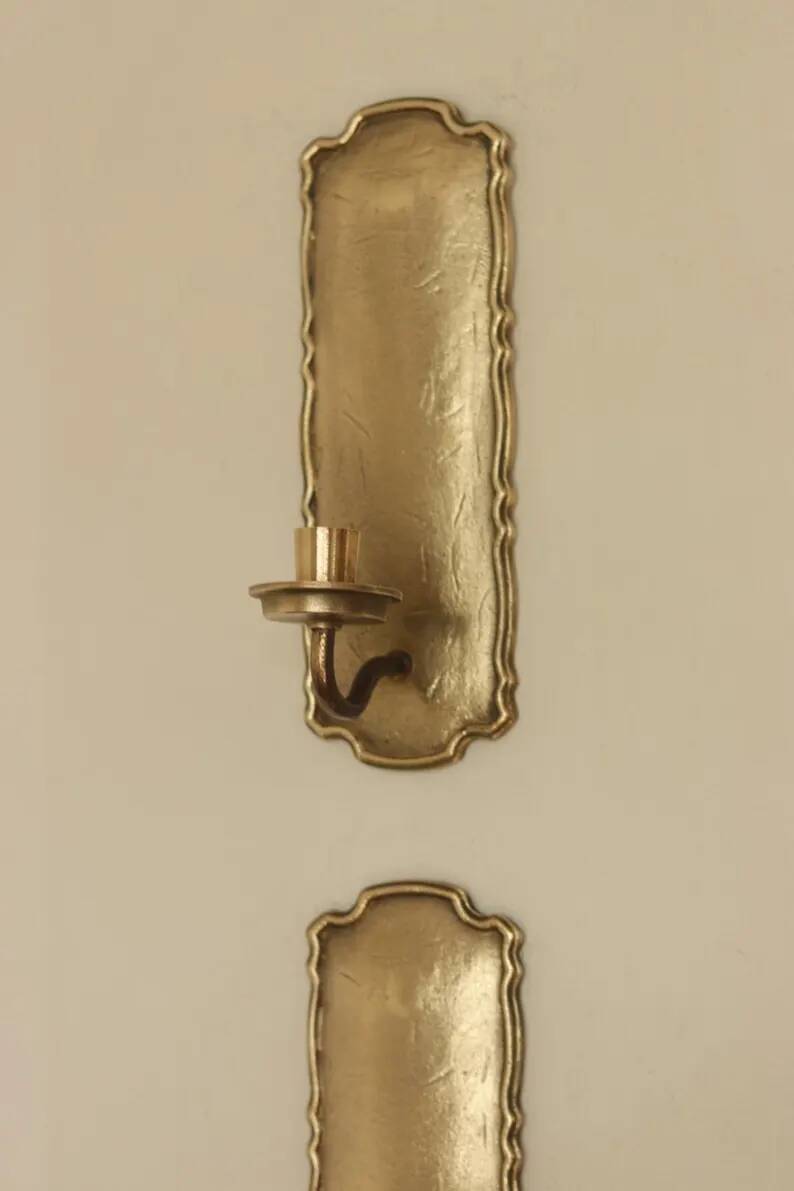 Pair of Swedish Mid-Century Brass Wall Sconces by Scandia