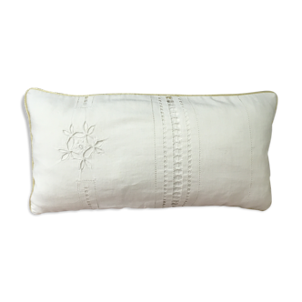 Old linen and cotton linen cushion