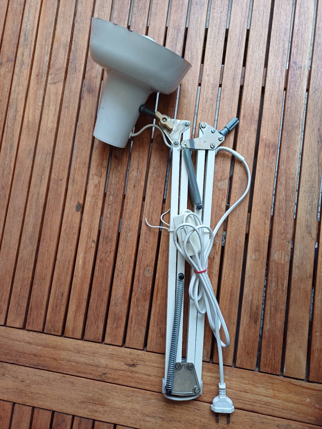 White DDR 70's architect lamp