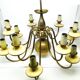 Vintage metal chandelier, Poland, 1980s