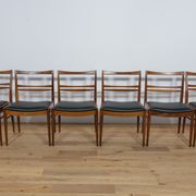 Chaises de salle à manger en teck du milieu du siècle, années 1960, ensemble de 6