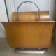 Vintage curved wooden magazine rack by Ligne Roset, 1970s.