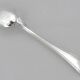 Set of 12 silver-plated metal table spoons Christofle Amérique, Art Deco, 20.5 cm.