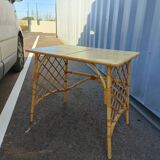 Bureau ancien en rotin vintage XXeme