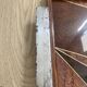 Duo of vintage wooden trays marked art deco