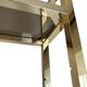 Etagere bibliotheque laiton et verre fume année 70