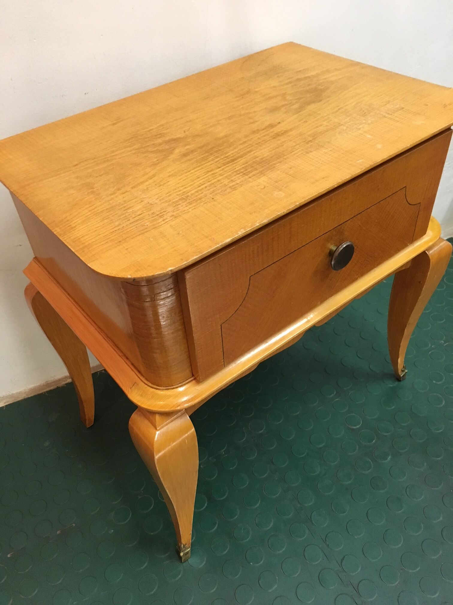 Bedside cabinet 60s light wood