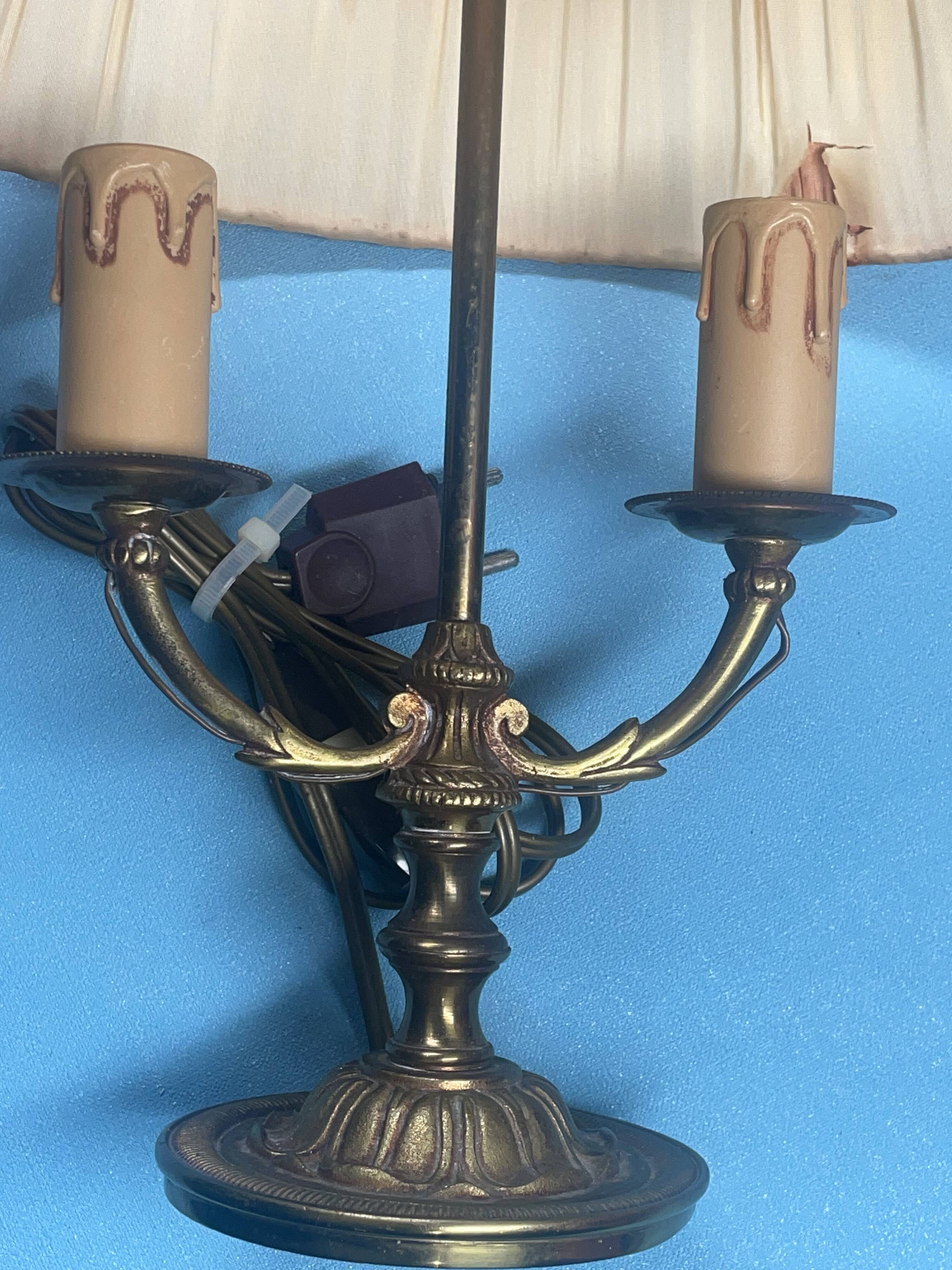 Pair of Bouillote lamp, lampshade to restore H 35 cm
