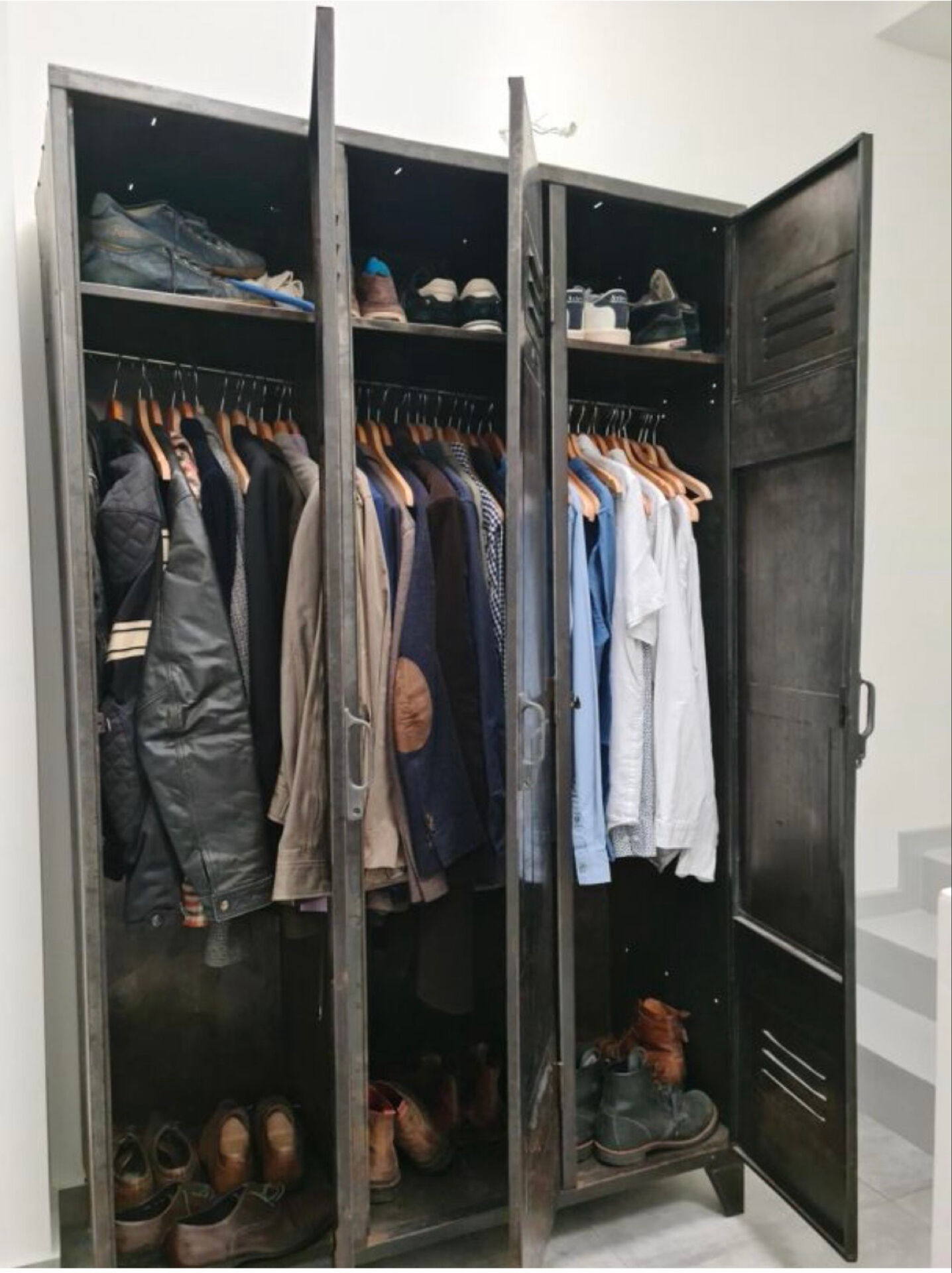 Metal wardrobe locker steel industrial 1950