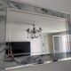 Large marble effect mirror