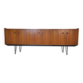 Scandinavian teak and metal sideboard