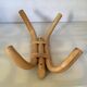 Wall-mounted bamboo coat rack
