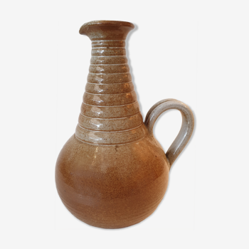 Pitcher vase in vintage enamelled stoneware