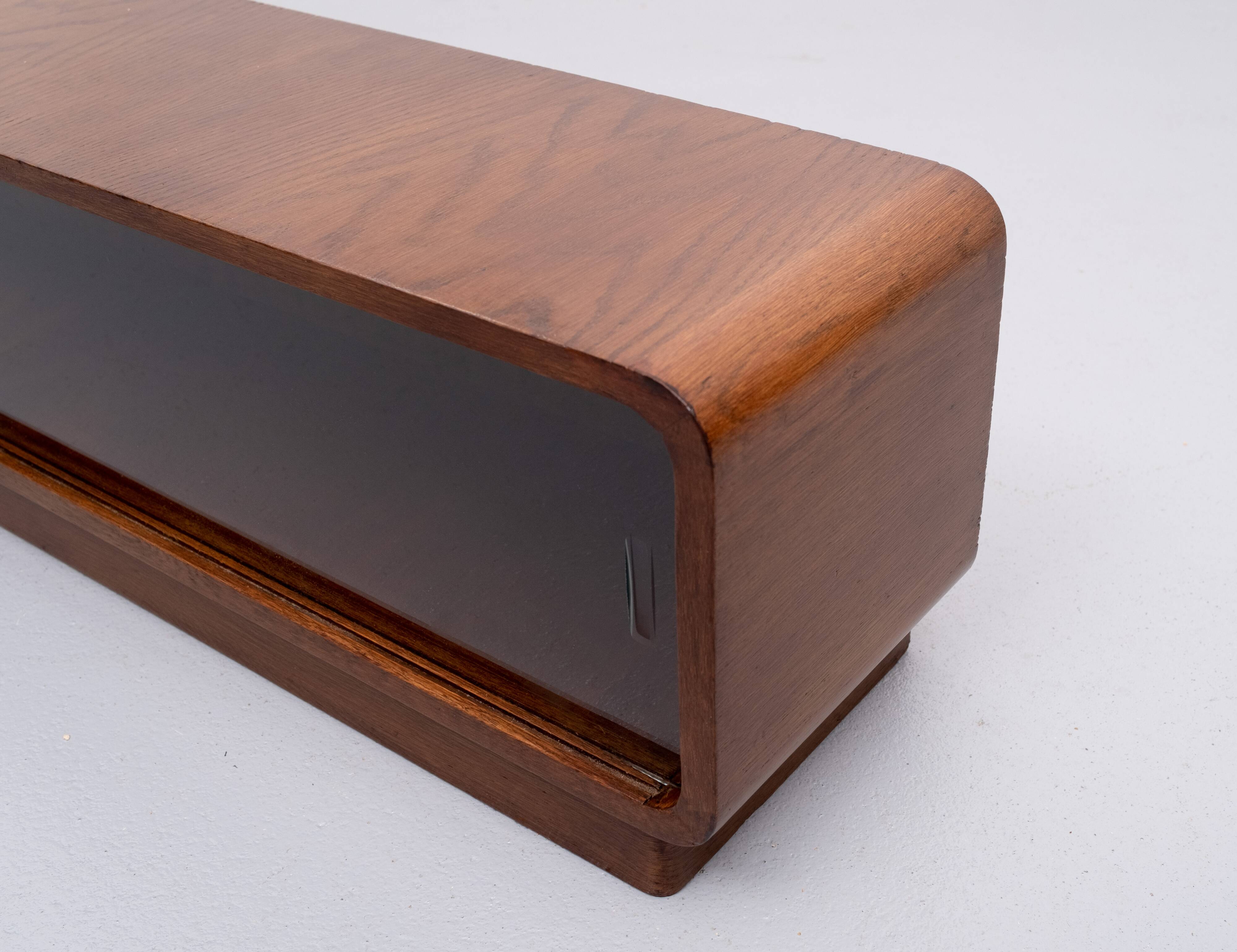 Oak Wood Hanging Cabinet, 1960s