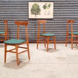 Set of 4 Chairs Drevotex Emerald Green