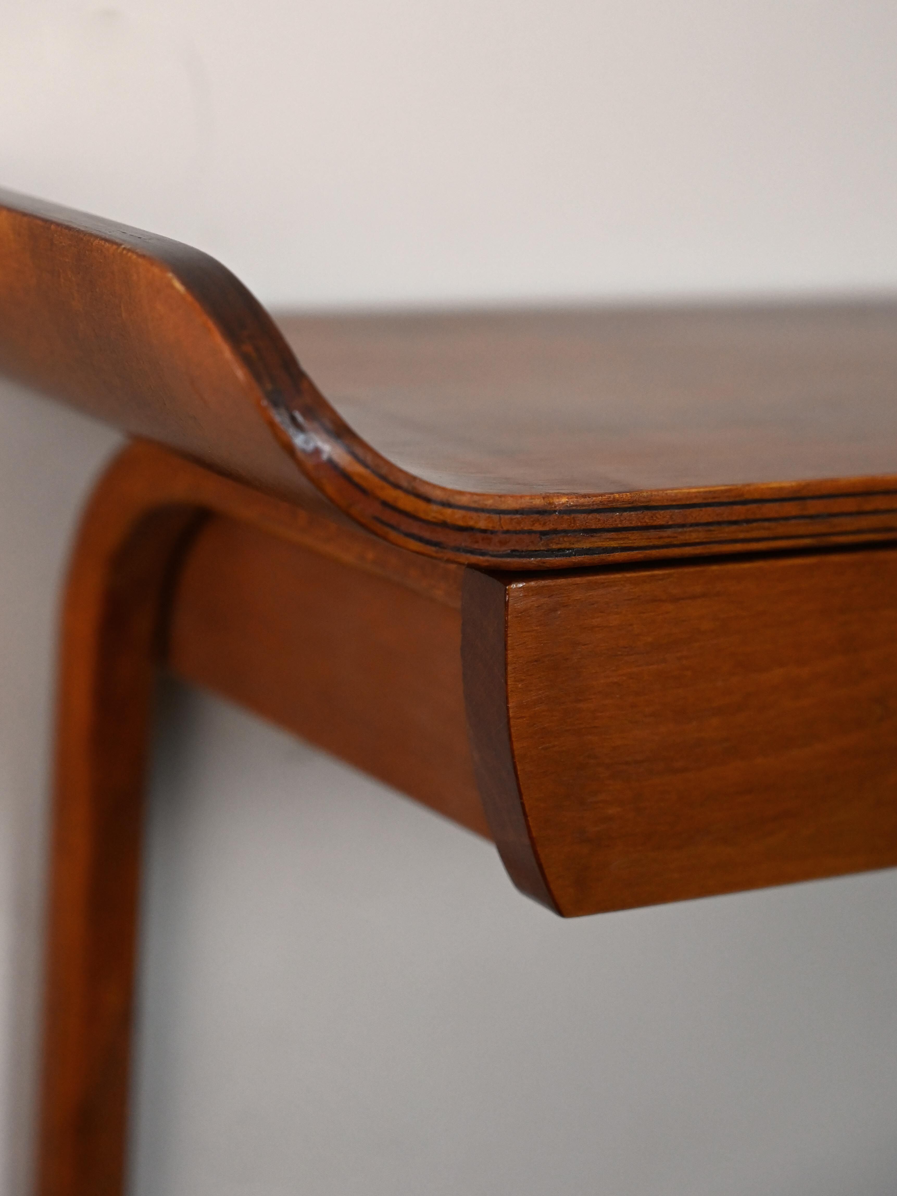 Suspended nightstand of 1960s modernism