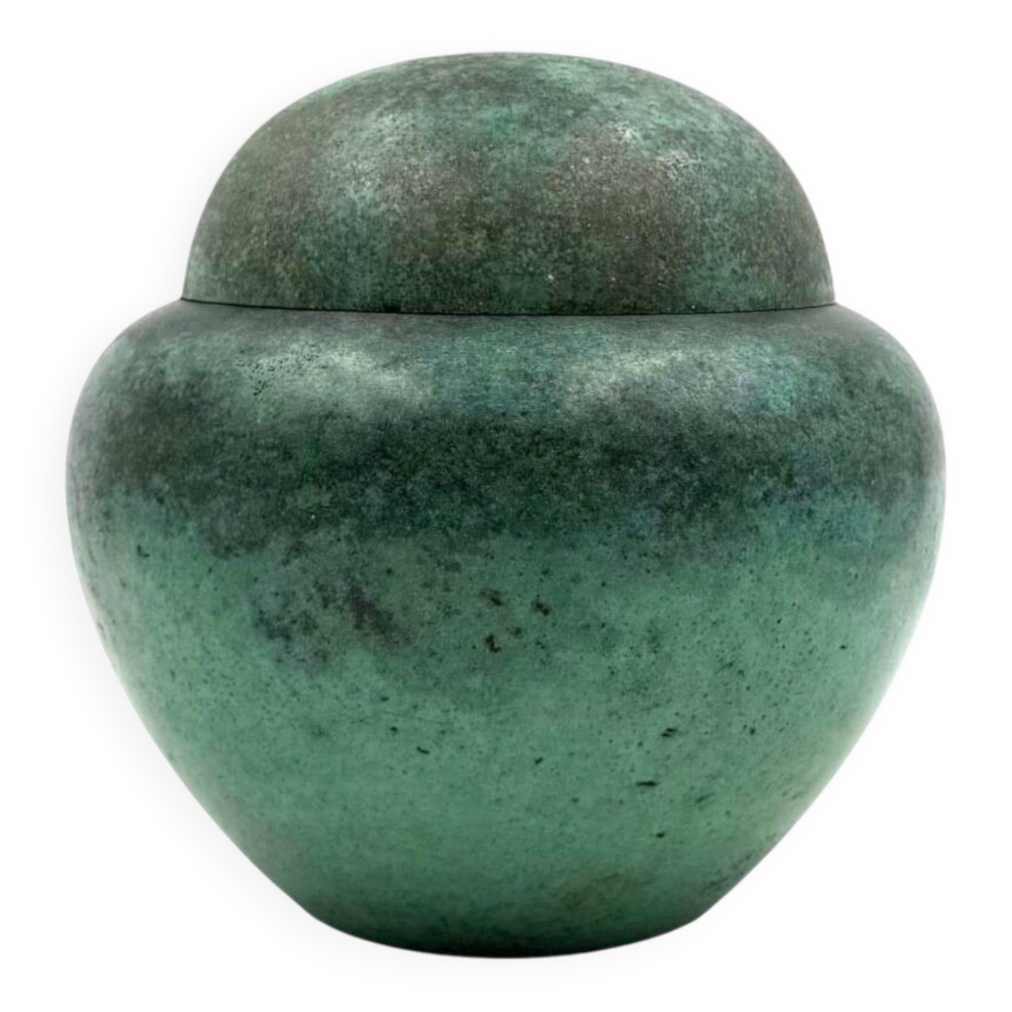 Art Deco green vase / potiche Ikora series, Paul Haustein, WMF Germany ca.