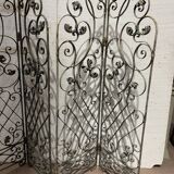 20th century wrought iron four-leaf partition